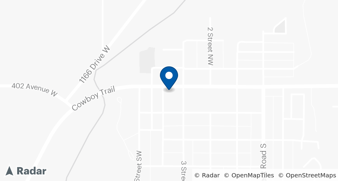 Map of Dairy Queen Location:: 101 4 St. SW, Black Diamond, AB, T0L 0H0